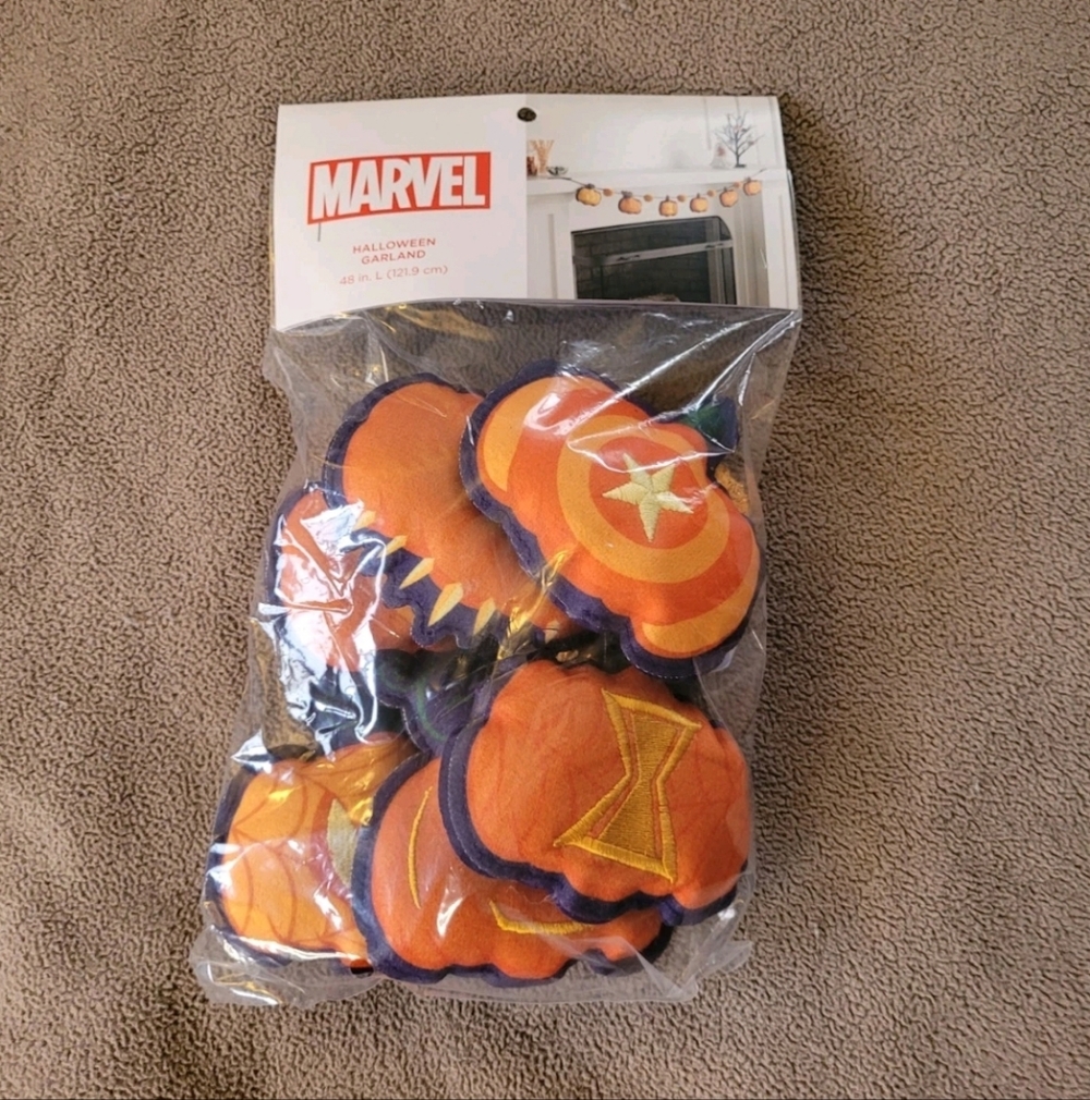 Marvel Halloween Pumpkin Garland 48 In Felt Fabric Spooky Season Home Decoration - Picture 3 of 8